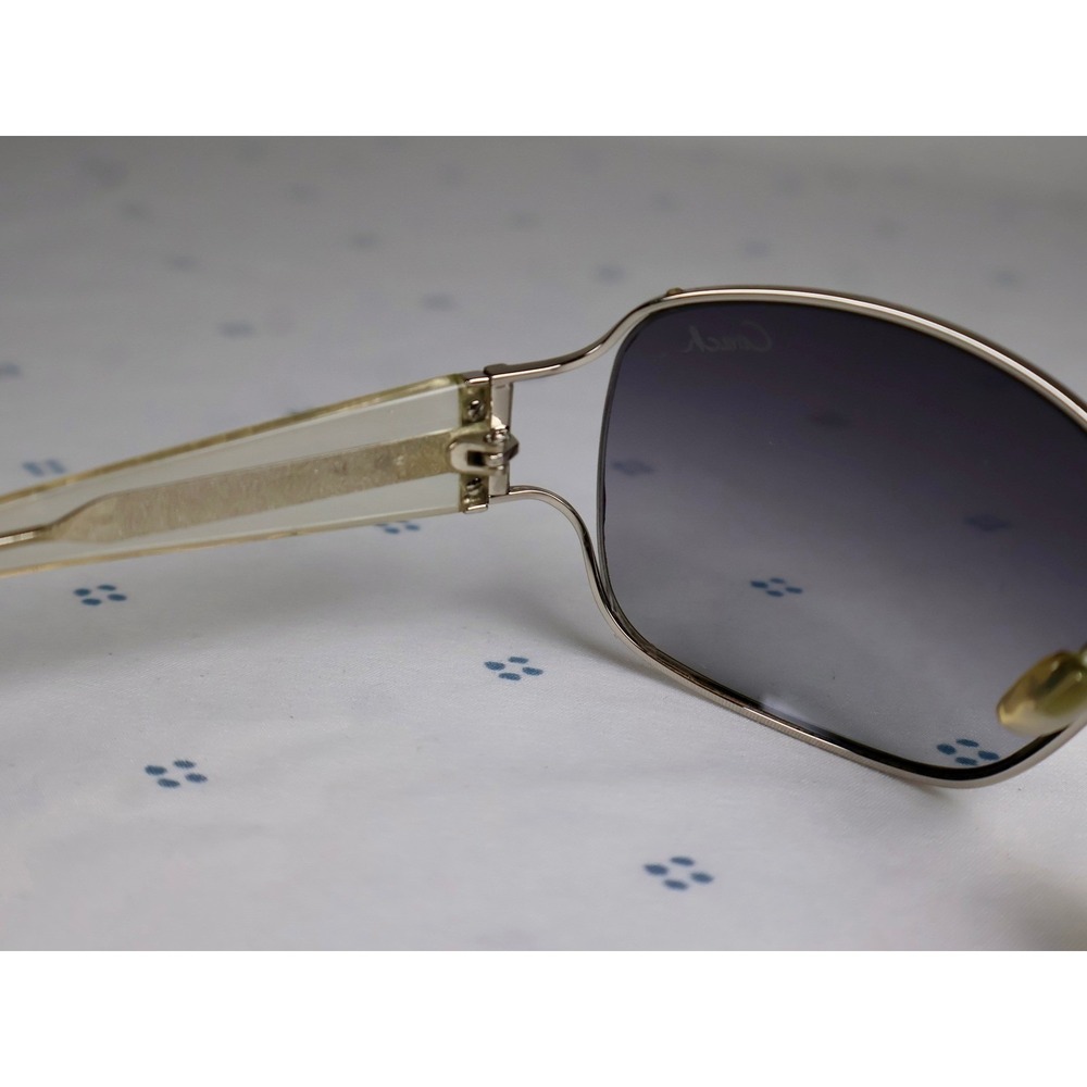 Coach ALYSSA S565 Crystal Sunglasses Designer Silver Frames Eyewear Women's Y2K - Picture 4 of 13